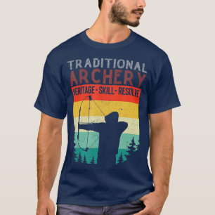 T-shirt Héritage traditionnel de tir à l'arc Aptitude à ré
