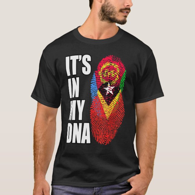T-shirt Hérite De Drapeau D'ADN Mélange De La Guinée Équat (Devant)