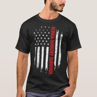 T-shirt Hernia Surgery Survivor American Flag Recovery Obt