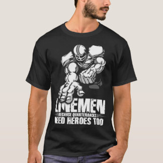 T-shirt Héroé des maillots de football de Lineman