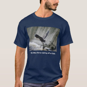 T-shirt Héron de grand bleu décollant aux chutes