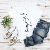 Heron Line Art – Minimalist Bird Illustration