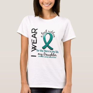 T-shirt Héros de Cancer ovarien dans ma fille 4 de la vie