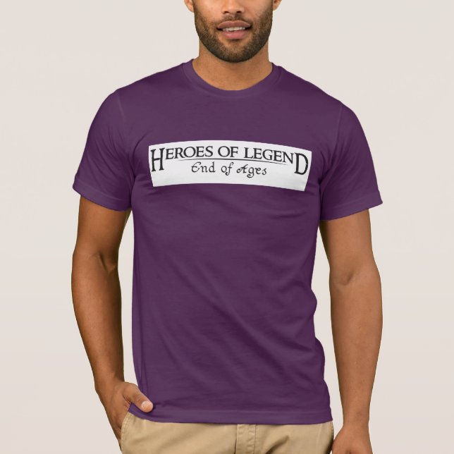 T-shirt Héros de légende : Extrémité de chemise d'âges (Devant)