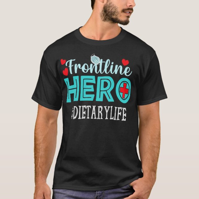 T-shirt Héros de première ligne alimentaire Les travailleu (Devant)
