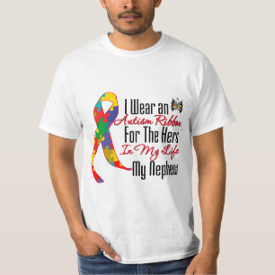 T-shirt Héros de ruban d'autisme dans ma vie mon neveu
