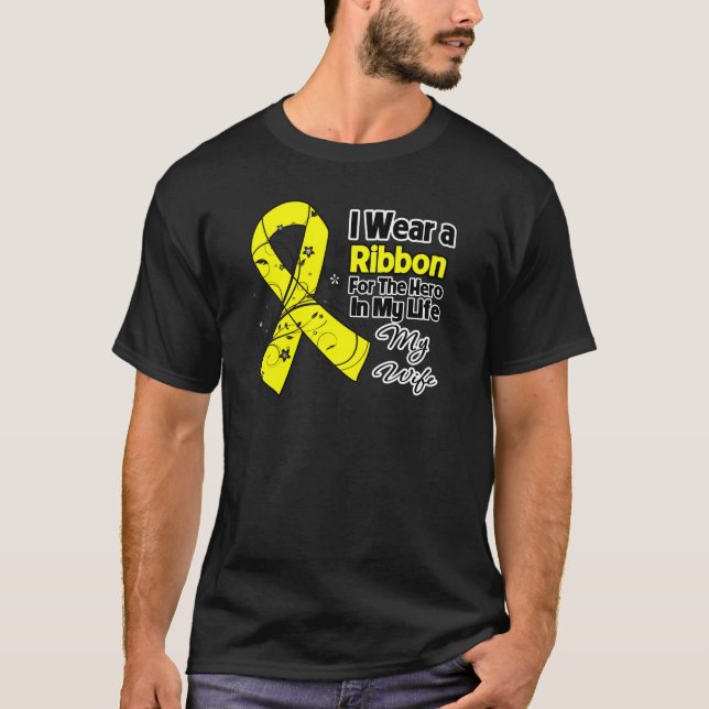 T-shirt Héros d'épouse dans ma conscience de sarcome de la (Devant)