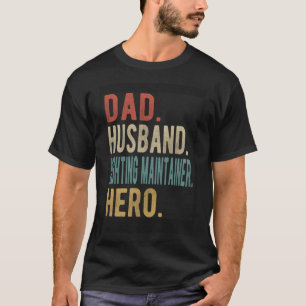T-shirt Héros du responsable de l'éclairage du mari papa