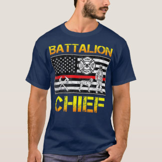 T-shirt Héros en chef des pompiers du Bataillon américain 