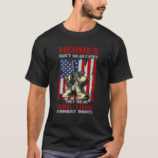T-shirt Héros ne portent pas de capes ils portent des étiq