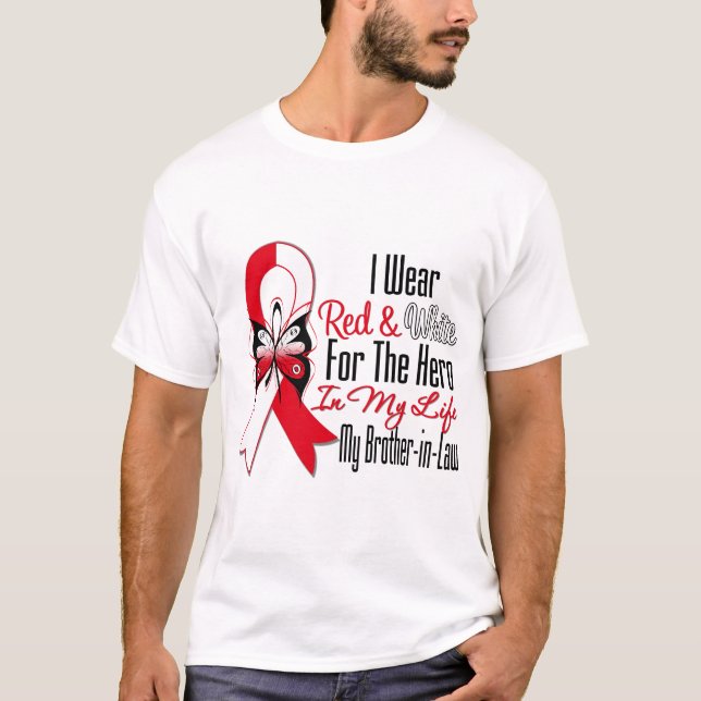 T-shirt Héros oral de ruban de Cancer mon beau-frère (Devant)