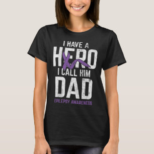 T-shirt Héros Papa Epilepsy Sensibilisation Epilepsie Pati