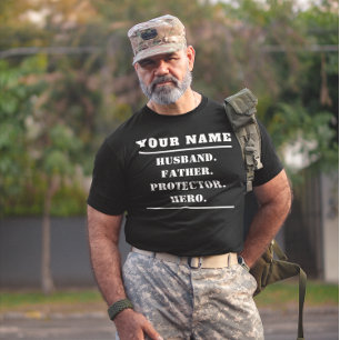 T-shirt Héros protecteur père mari personnalisé