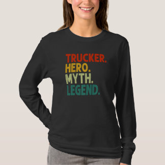 T-shirt Héros routier Mythe Légende Rétro Vintage Camion C