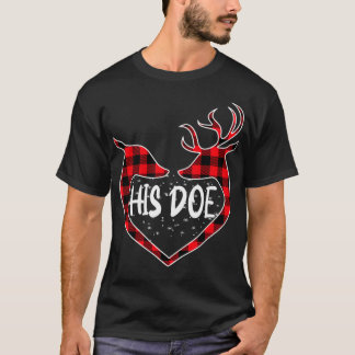 T-shirt Heu Buck His Doe Reindeer Xmas Pajamas Matching Co