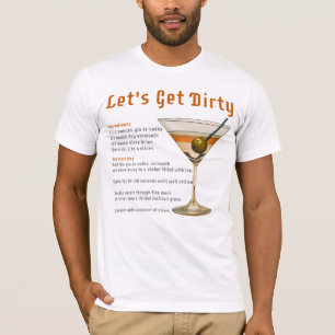T-shirt Heure de cocktail Obtenons une recette de martini 