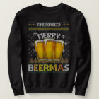 Heure De La Bière Merry Beermas Funny Christmas Bi