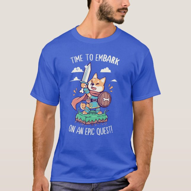T-shirt Heure de s'embarquer sur une recherche épique ! (Devant)