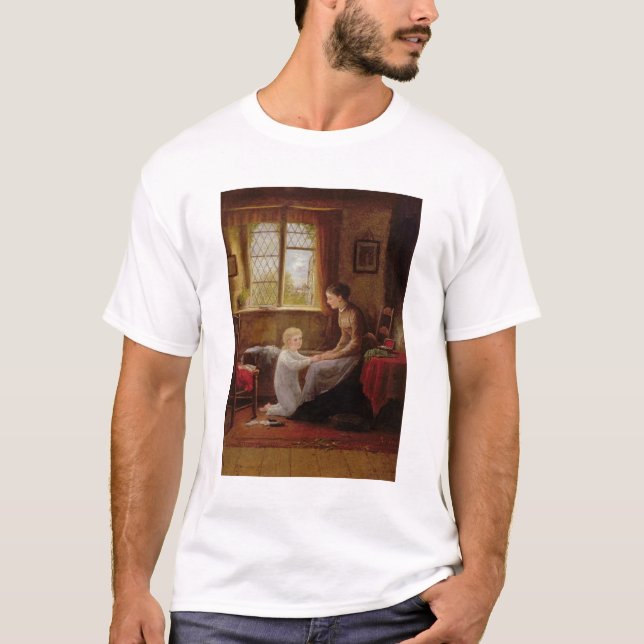 T-shirt Heure du coucher, 1890 (huile sur le panneau) (Devant)