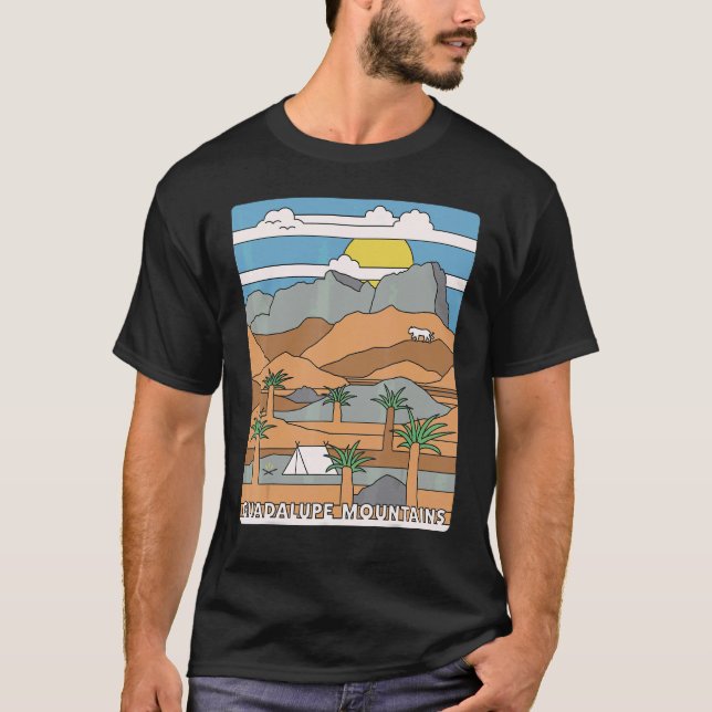 T-shirt Heure du jour El Capitan Guadalupe Montagnes Natio (Devant)