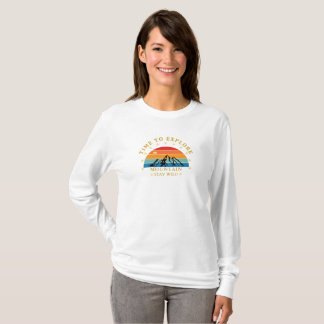 T-shirt Heure pour explorer Mountain Shirt - Retro Randonn