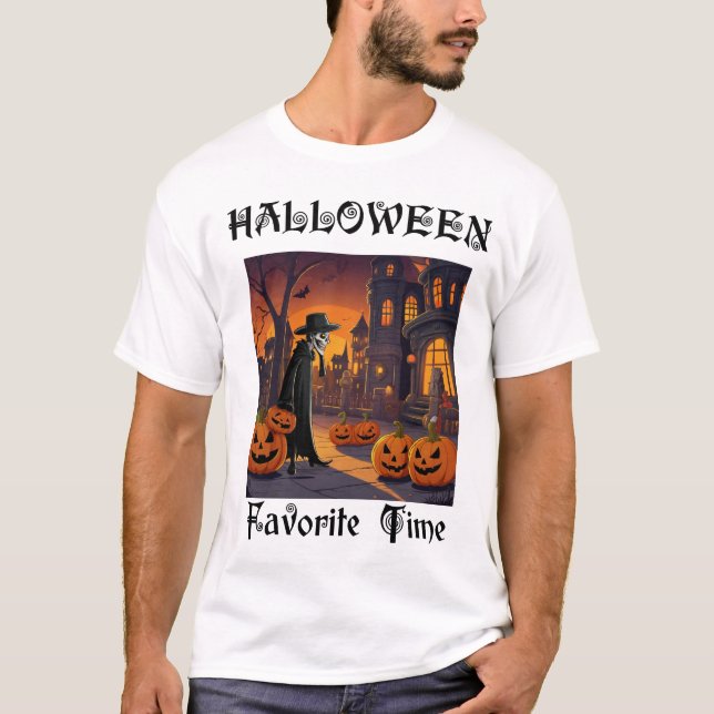 T-shirt heure préférée de l'halloween (Devant)