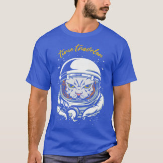 T-shirt Heure Voyageur Chat Astronaut Temps Voyage Space S