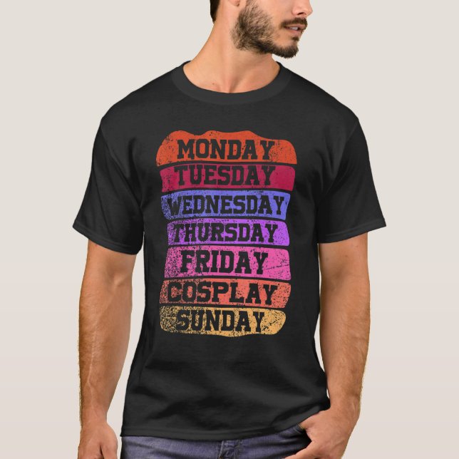 T-shirt Heures de travail Lundi Mercredi Vendredi Samedi C (Devant)