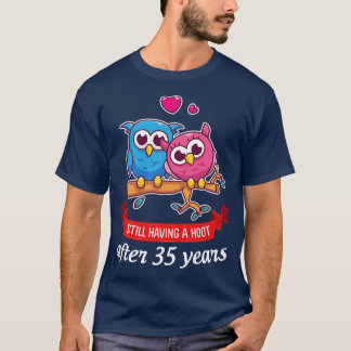 T-shirt Heureuse épouse mère père Owl Couple encore Havi