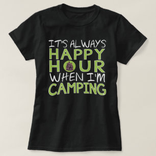 T-shirt Heureuse Randonnée en Plein Air, Camping Amusant