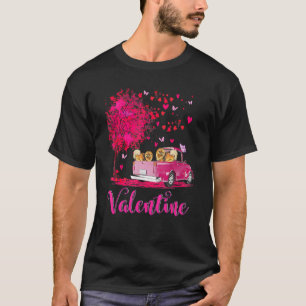 T-shirt Heureuse Sainte-Valentin Camion Pomeranian Couple