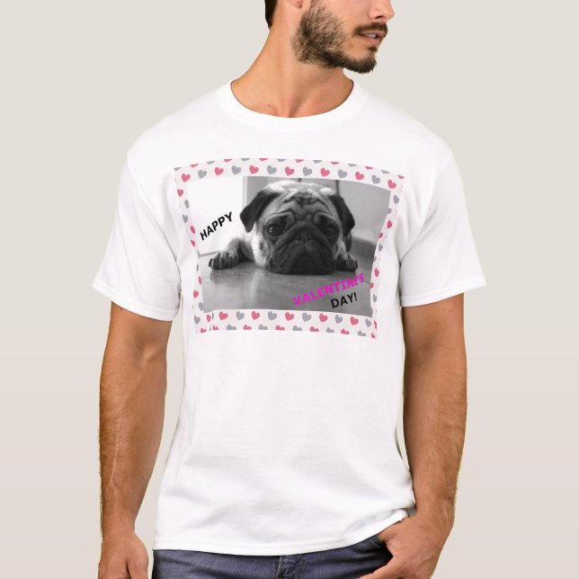 T-shirt Heureuse Sainte-Valentin carlin (Devant)