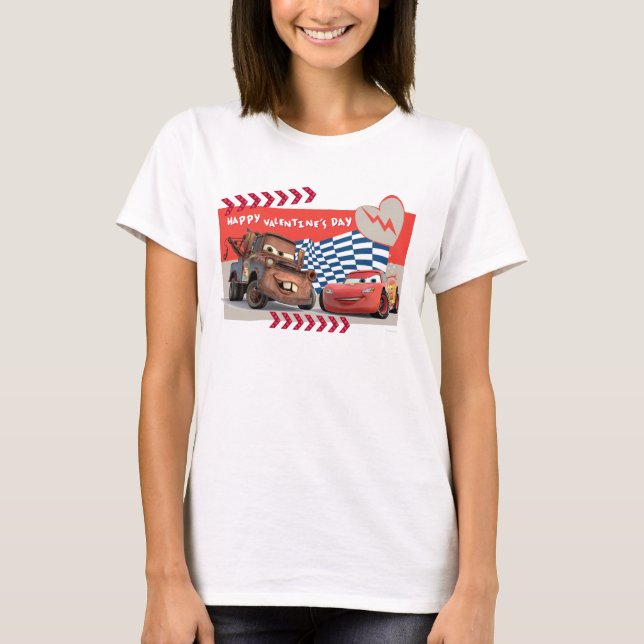 T-shirt Heureuse Sainte-Valentin de voitures (Devant)