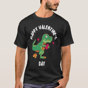 T-shirt Heureuse Sainte-Valentin Dino Hearts rex Love Dino