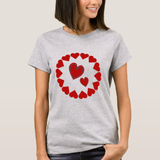 T-shirt Heureuse Sainte-Valentin Heart Red