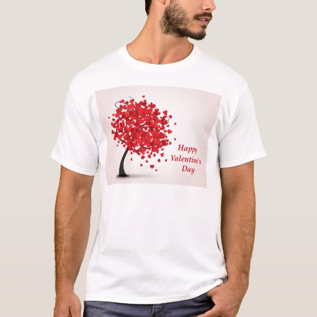 T-shirt Heureuse Sainte-Valentin masculin de base (Devant)