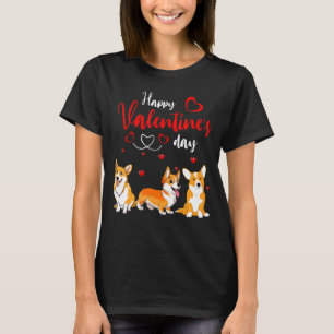 T-shirt Heureuse Sainte-Valentin Trois mignons Chiens de C