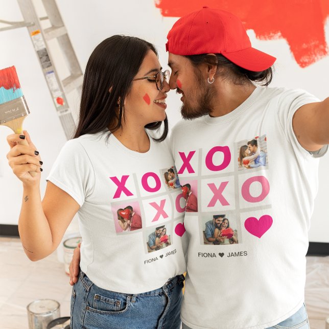 T-shirt Heureuse Sainte-Valentin XOXO Coeur rose Photo per (Créateur téléchargé)