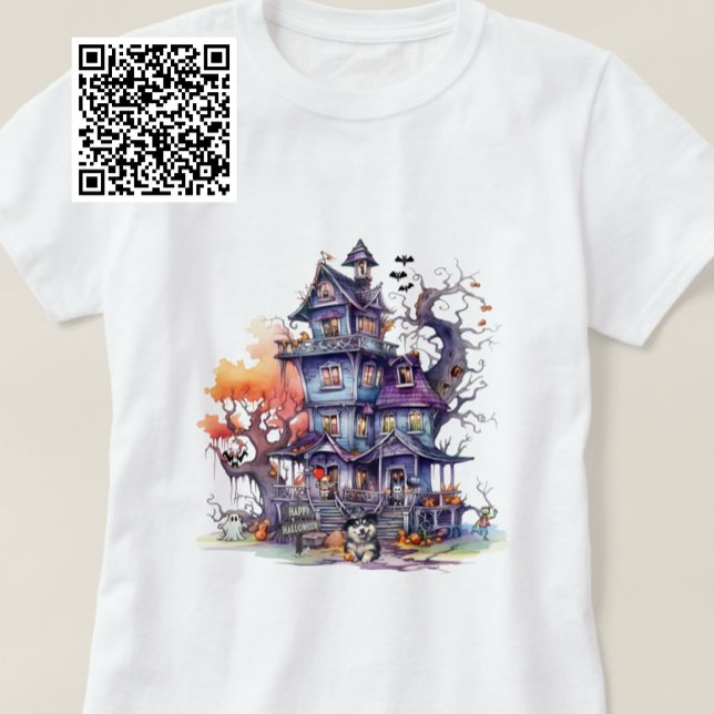 T-shirt Heureuse Sorcière Husky Halloween Et Amis Éffrayan (Créateur téléchargé)