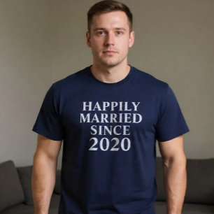 T-shirt Heureusement Mariés Depuis Custom Couples