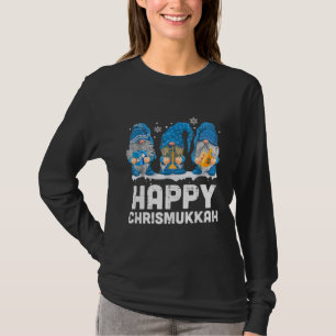 T-shirt Heureux Chrismukkah 2021 Avec Menorah Dreidel Gnom