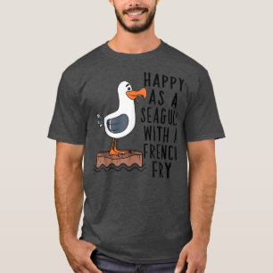 T-shirt Heureux Comme Un Mouette Avec Un Vêtement Français