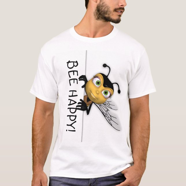 T-shirt heureux d'abeille - T-shirt d'abeille de (Devant)
