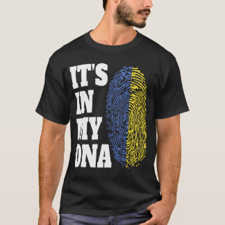 T-shirt Heureux dans mon ADN Ukraine drapeau ukrainien