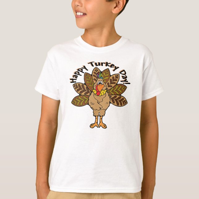 T-shirt heureux de jour de la Turquie (Devant)