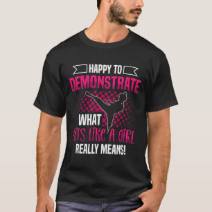T-shirt Heureux De Montrer Ce Qui Touche Comme Une Fille V