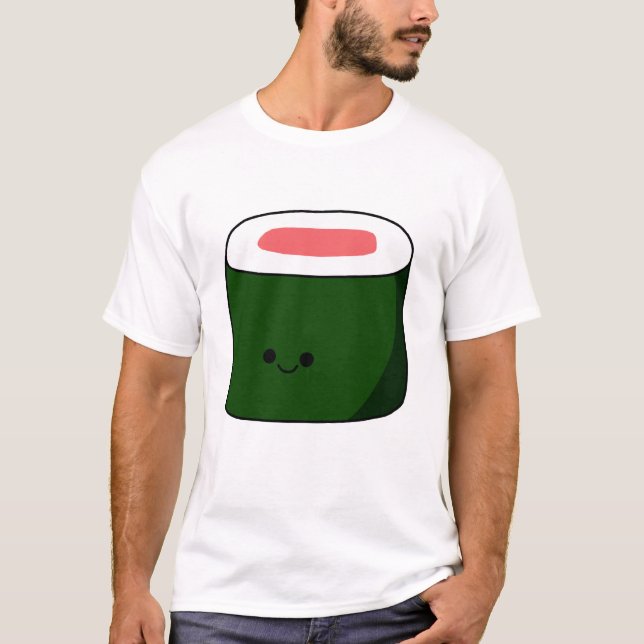 T-shirt heureux de sushi (Devant)
