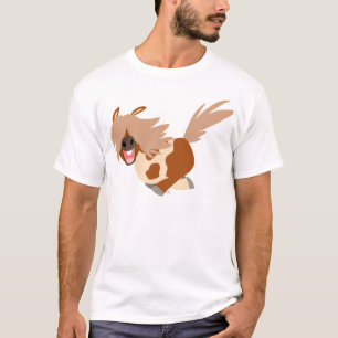 T-shirt heureux d'enfants de poney de Pinto de