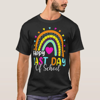 T-shirt HEUREUX DERNIER DE JOUR ÉCOLE Rainbow Enseignant G