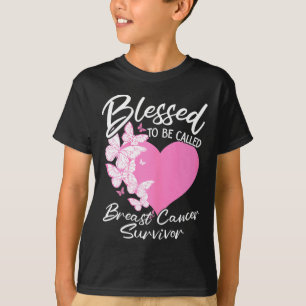 T-shirt Heureux D'Être Appelé Cancer Du Sein Survivant Pin